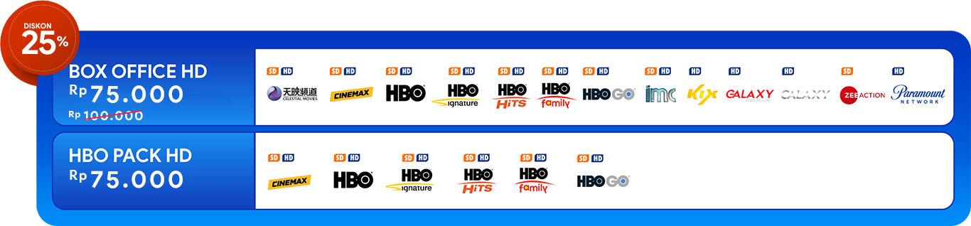 Diskon Box Office Pack - HBO Pack First Media